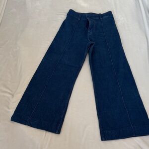 Zara Wide-Leg Denim Pants - Stretch